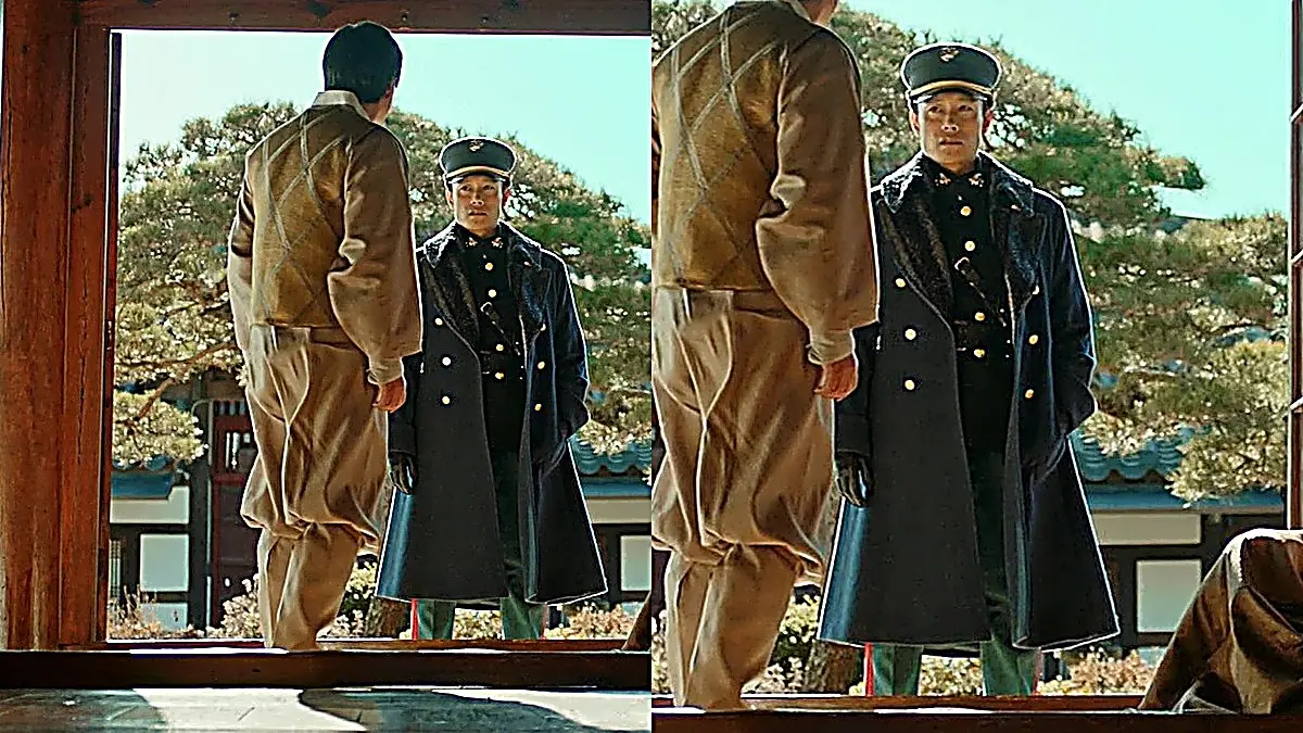 キム判書の屋敷に軍服姿で乗り込み真相を迫るユジン・チョイ